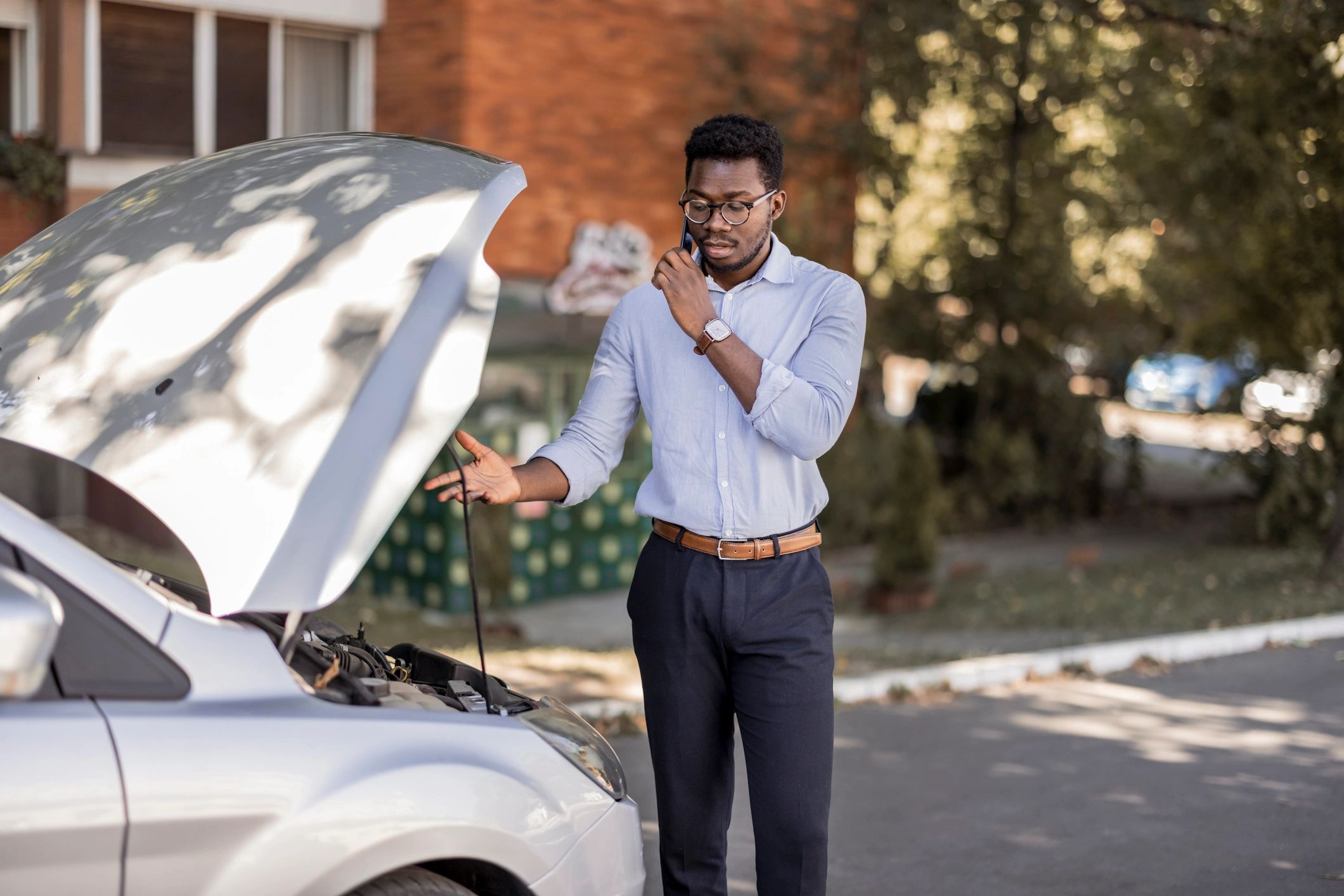 mobile muscle car repair outdoors