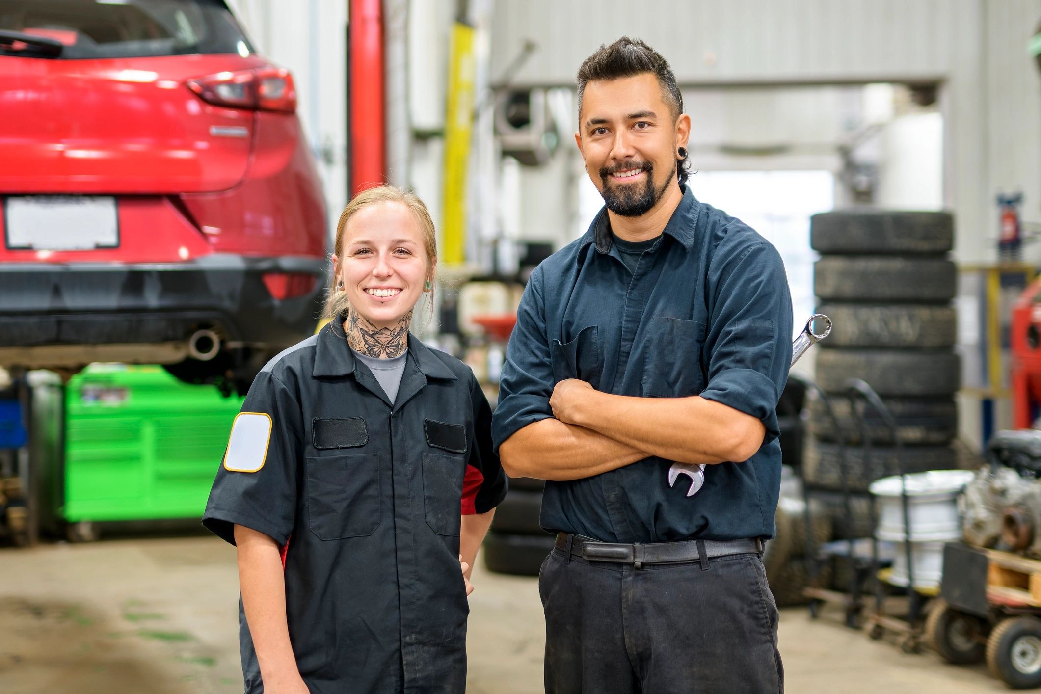 Native American mechanic team